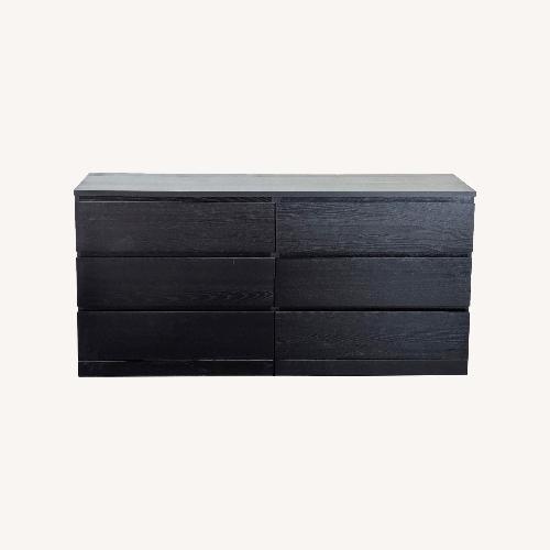Used IKEA Malm Modern Black 6-Drawer Dresser for sale on AptDeco