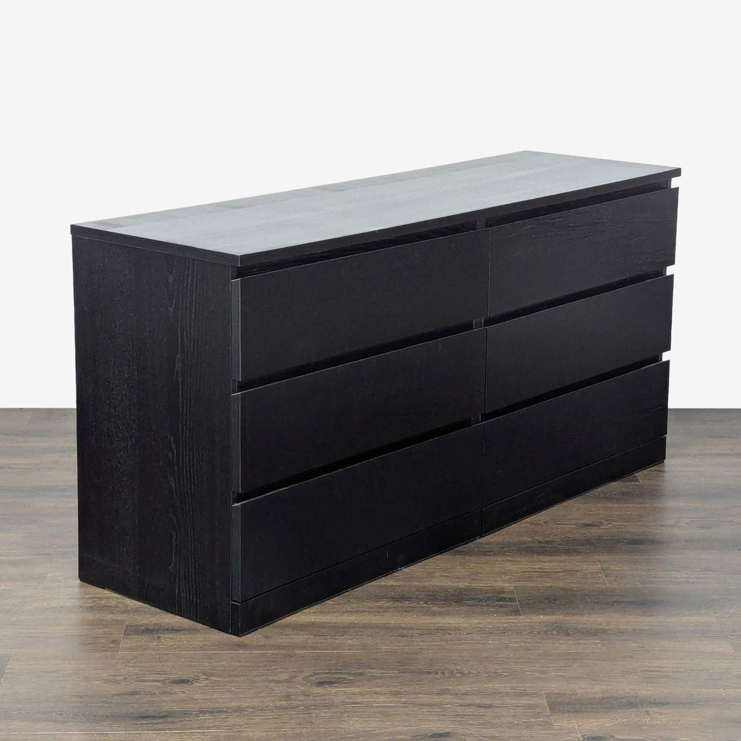 IKEA Malm Modern Black 6-Drawer Dresser - image-2