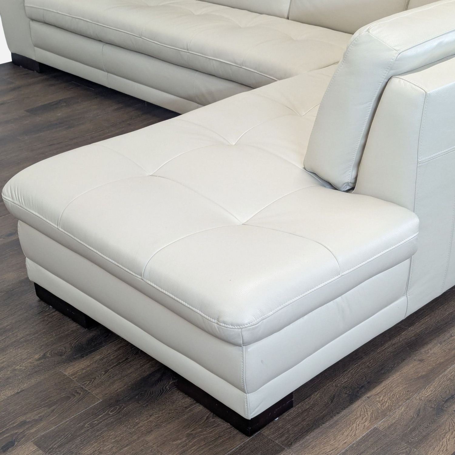 Scandinavian Designs Modern Light Gray Leather  - image-3