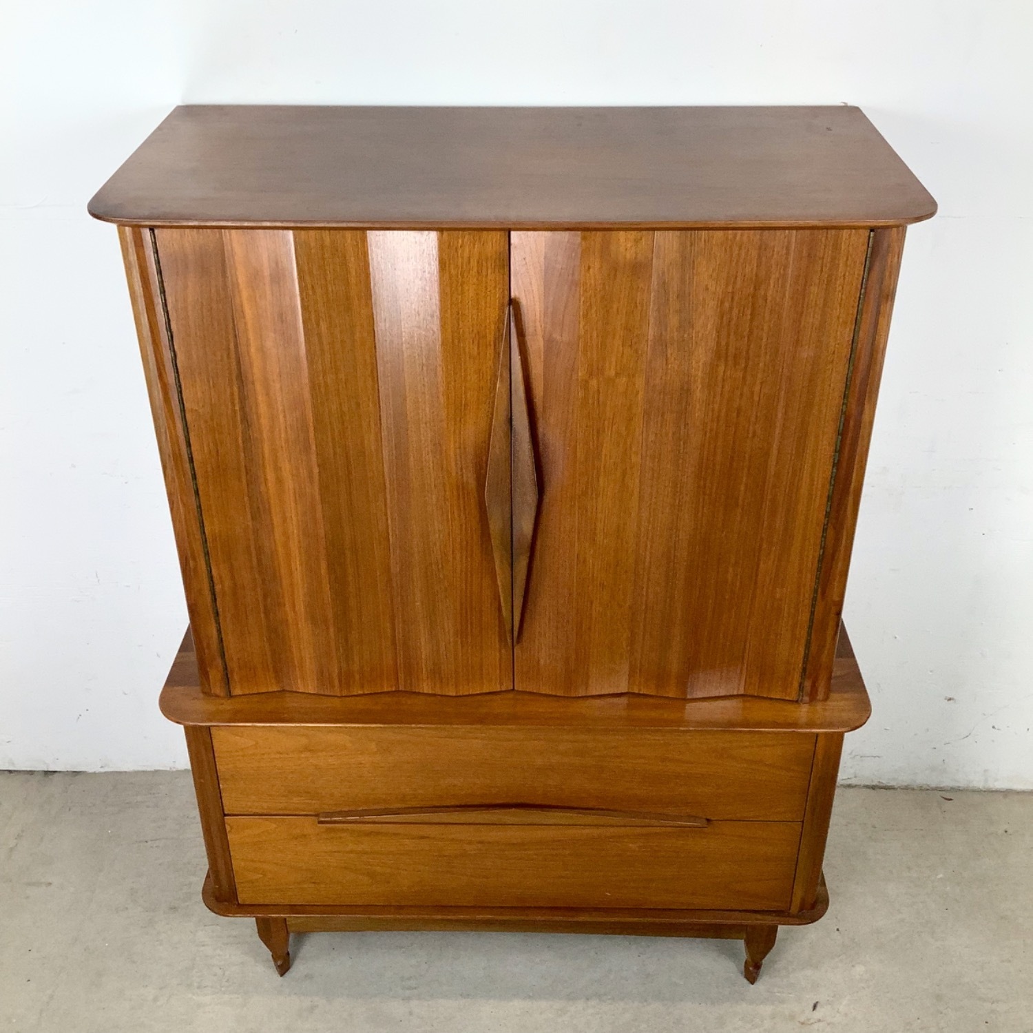 Vintage Mid-Century Modern Walnut Tall Dresser - image-3