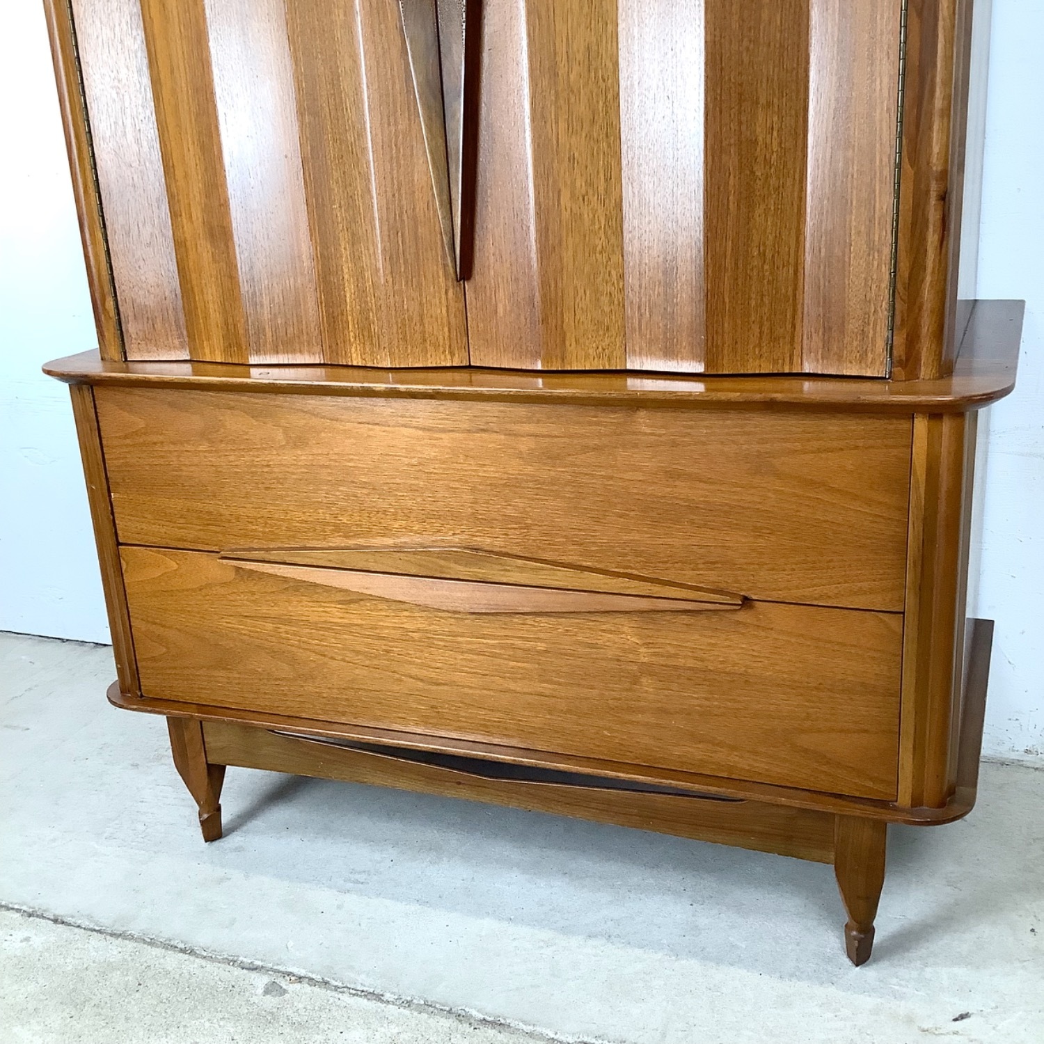 Vintage Mid-Century Modern Walnut Tall Dresser - image-9