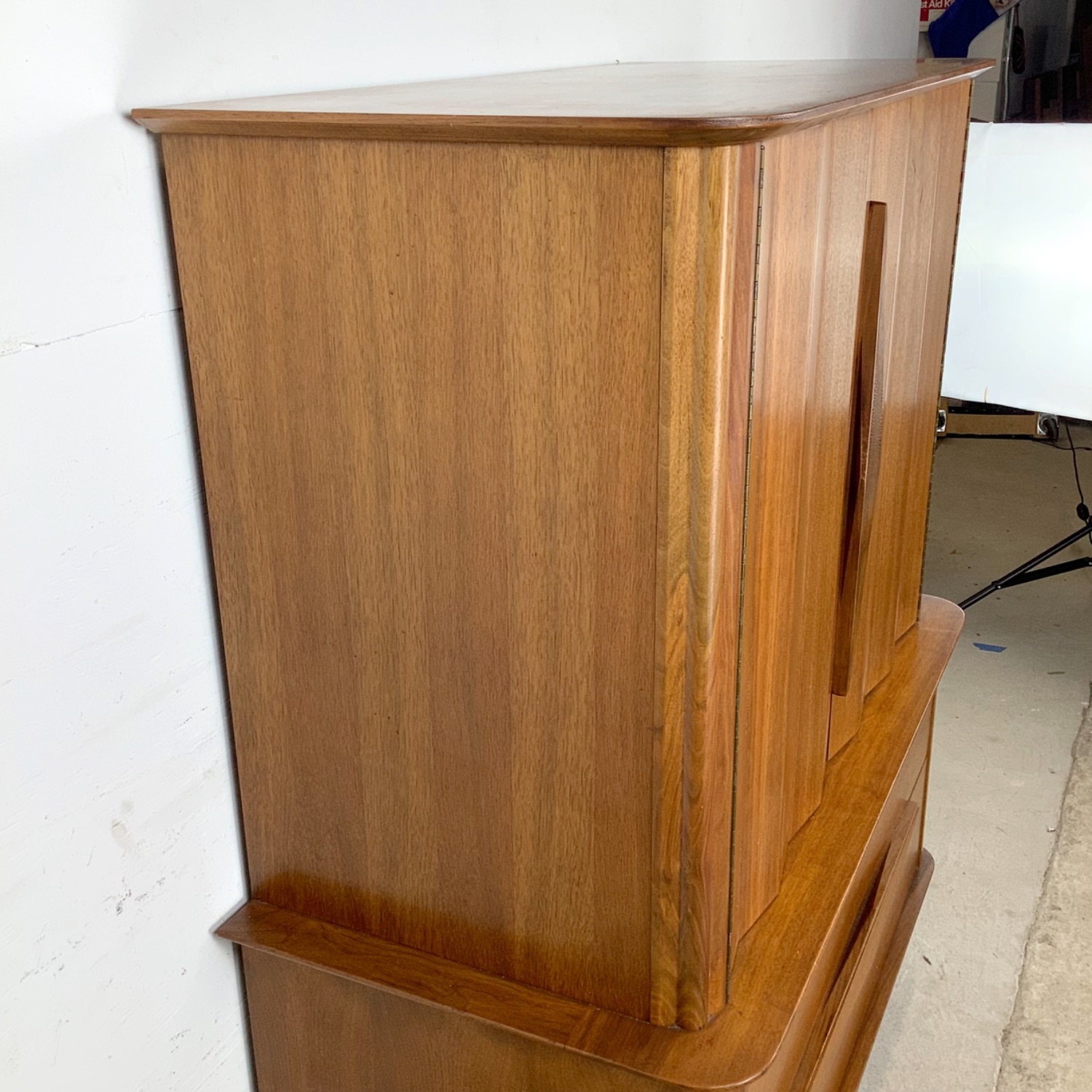 Vintage Mid-Century Modern Walnut Tall Dresser - image-14