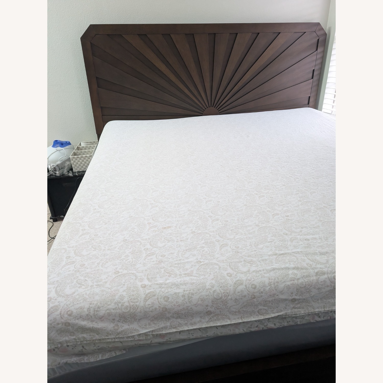 Ashley Furniture Dark Brown Wood King Bed - image-2