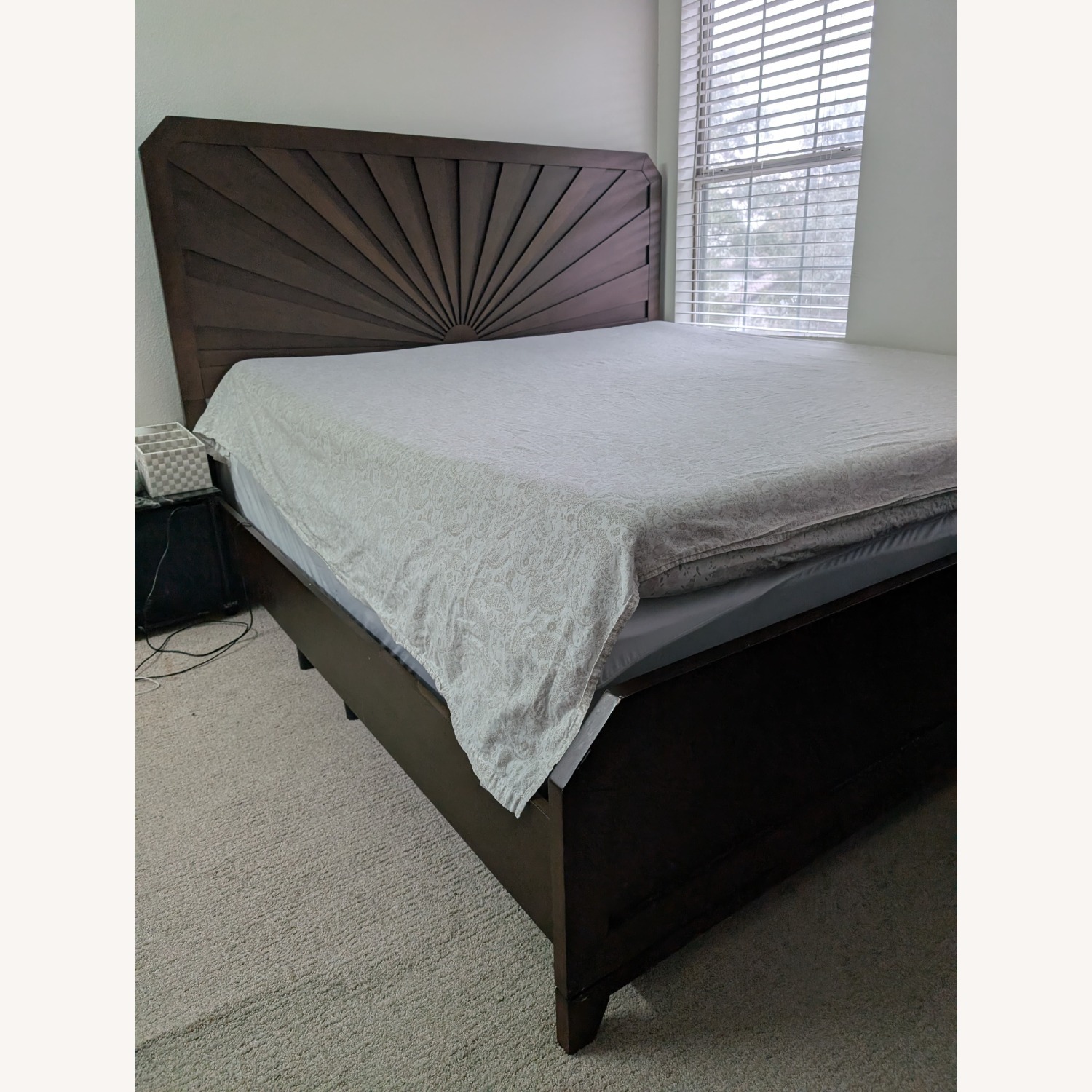 Ashley Furniture Dark Brown Wood King Bed - image-6