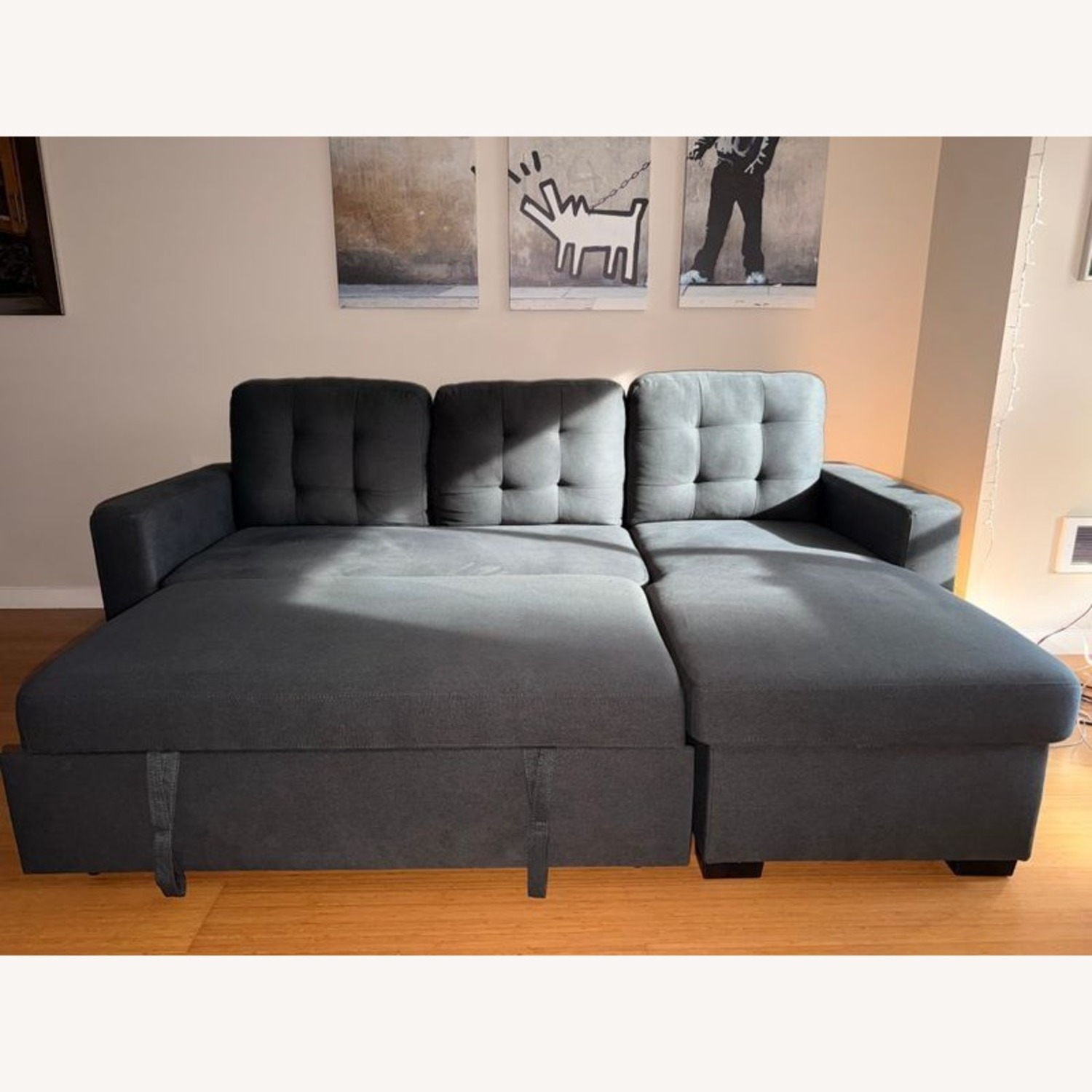 Ana Furniture Modern Dark Gray Sleeper Sofa  - image-7