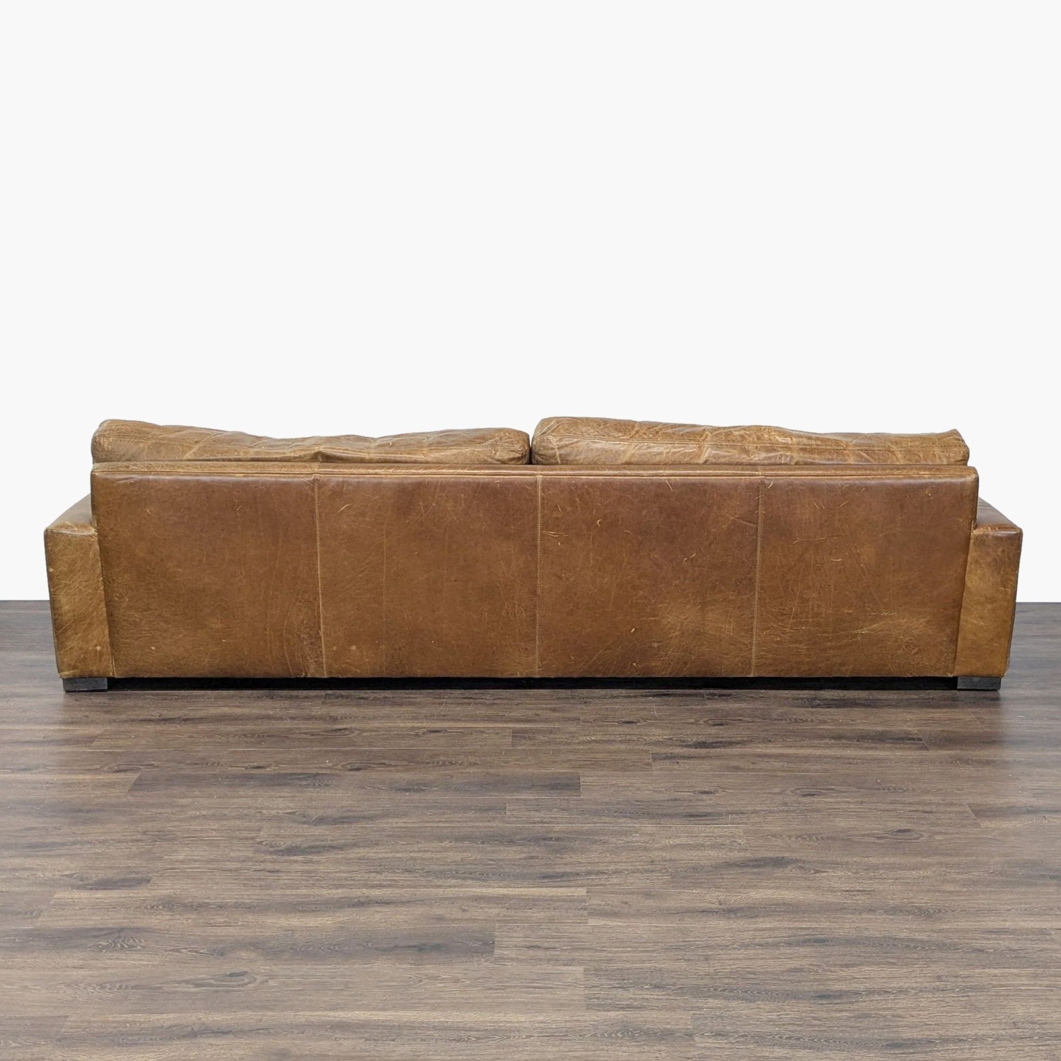 Restoration Hardware Maxwell 3-Seat Distressed Sofa - image-4