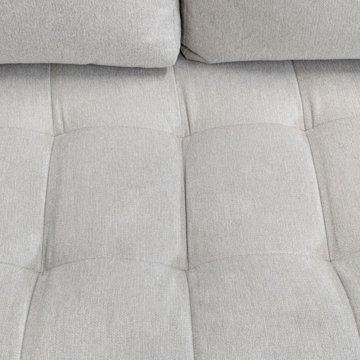 Living Spaces Light Gray Sectional Sofa With Chaise - image-6