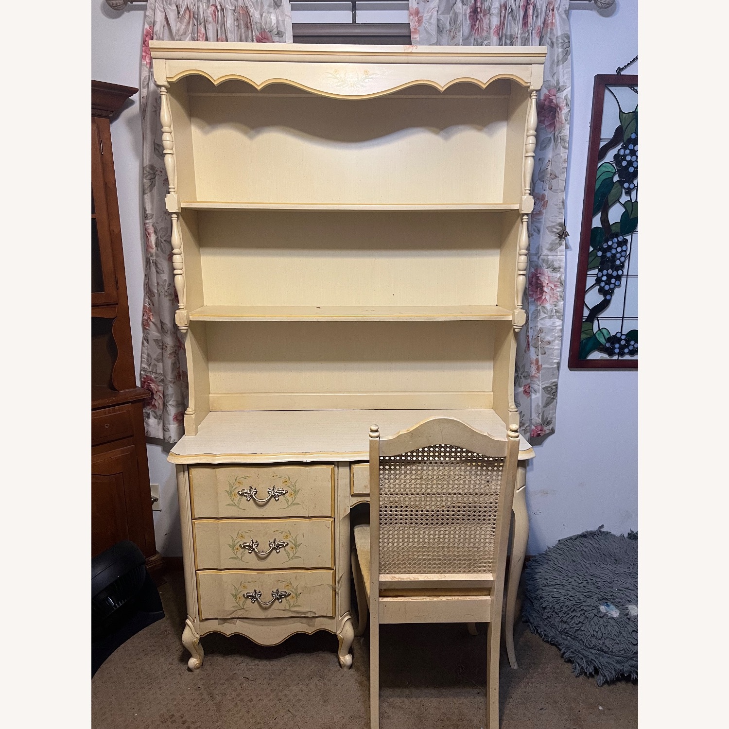 Broyhill Furniture Yellow Wood Desk - image-3