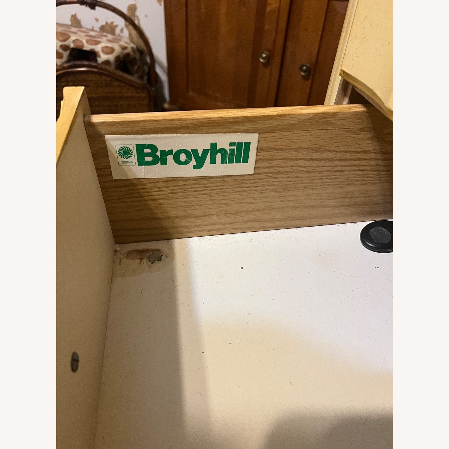 Broyhill Furniture Yellow Wood Desk - image-7