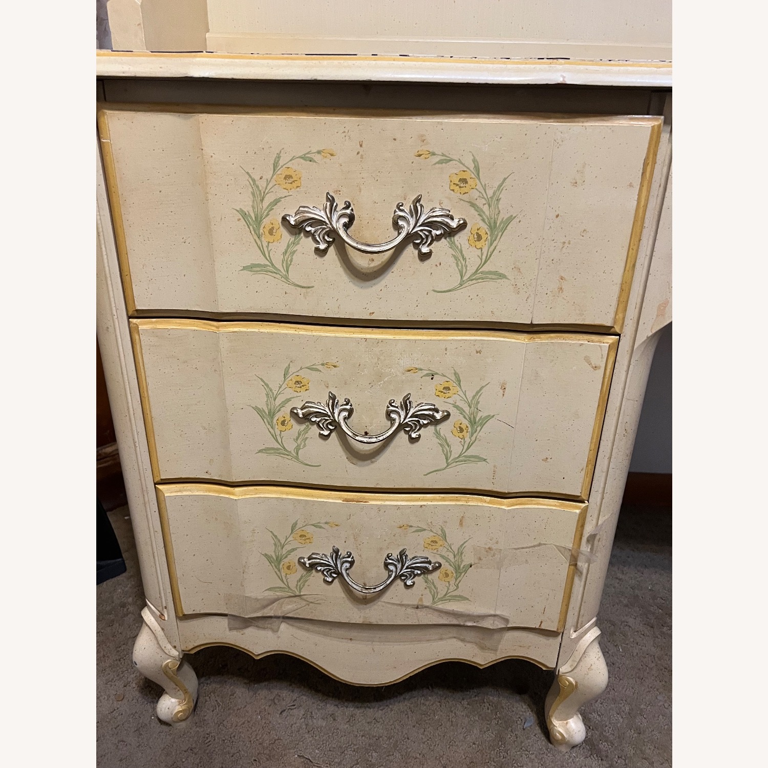 Broyhill Furniture Yellow Wood Desk - image-4