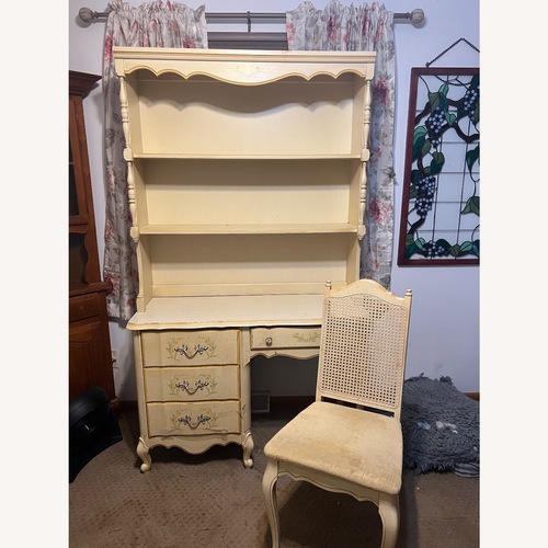 Used Broyhill Furniture Yellow Wood Desk for sale on AptDeco