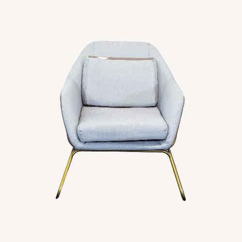 Used Modern Lounge Chair with Gold Metal Frame  for sale on AptDeco