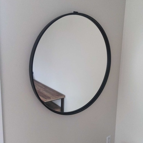 Used Metal Framed Round Mirror for sale on AptDeco