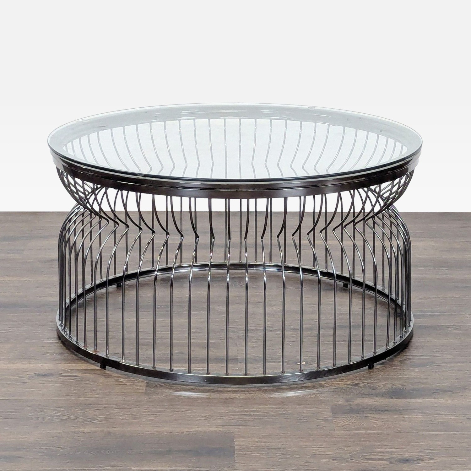 Metal Nested Base Glass Top Coffee Table	 - image-2