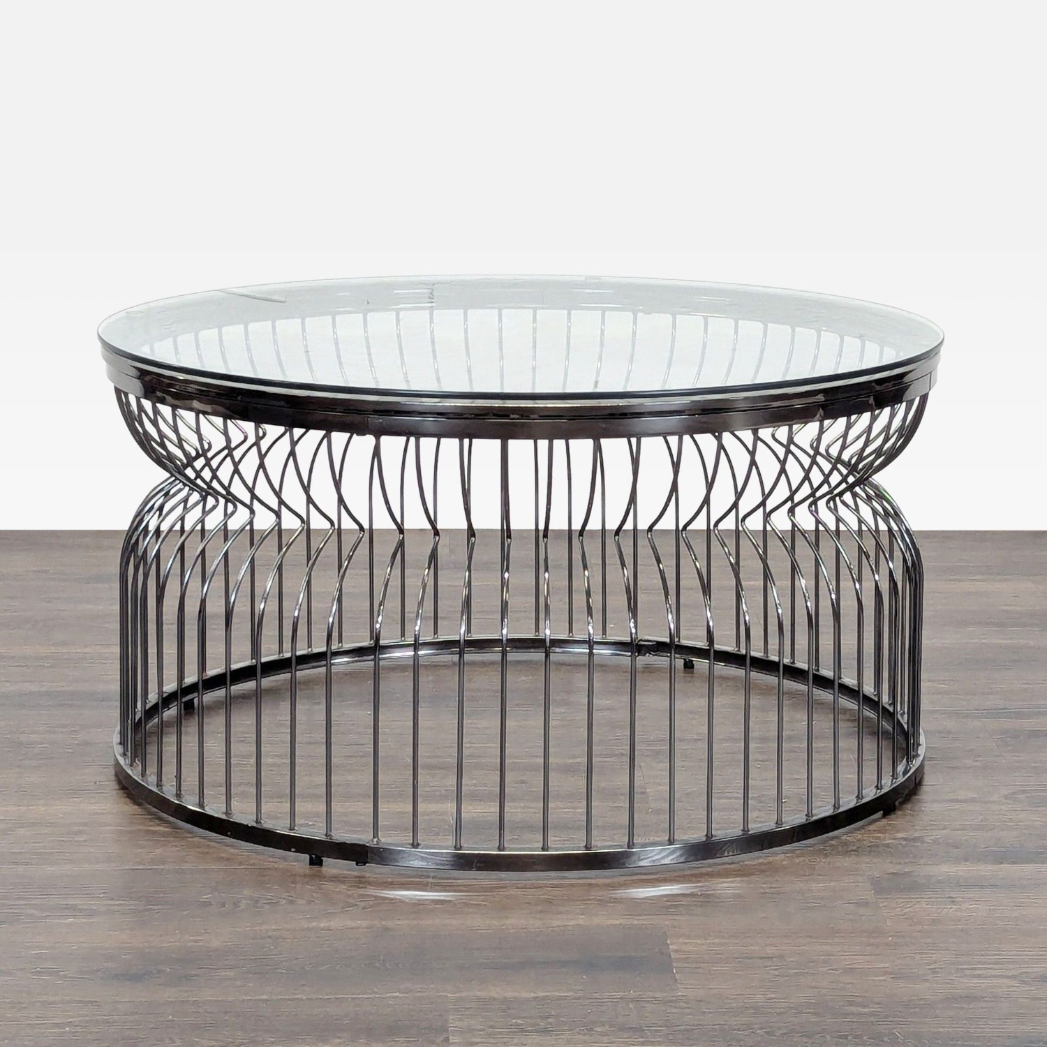 Metal Nested Base Glass Top Coffee Table	 - image-1