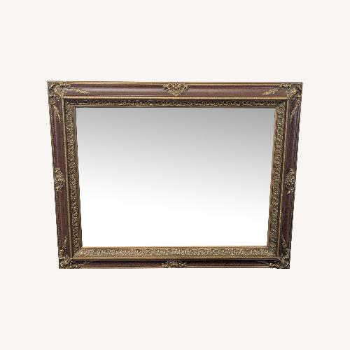 Used Carved and Beveled Wood Framed Wall Mirror	 for sale on AptDeco