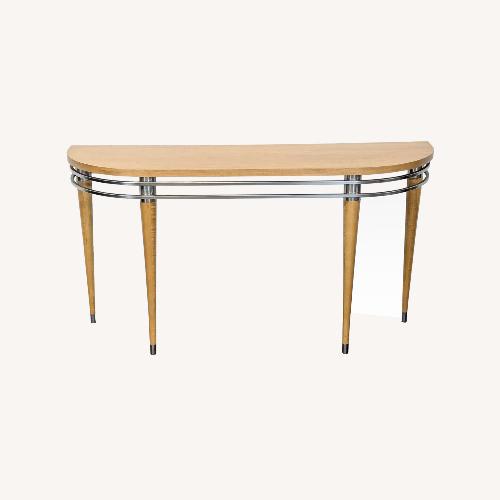 Used Ethan Allen Radius Console Table in Light Blond for sale on AptDeco