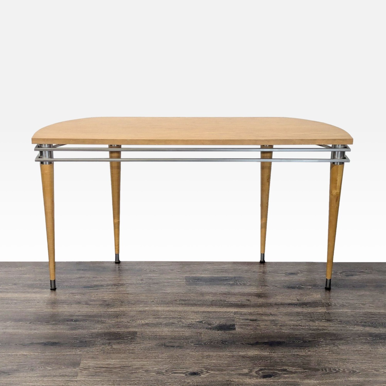 Ethan Allen Radius Console Table in Light Blond - image-4