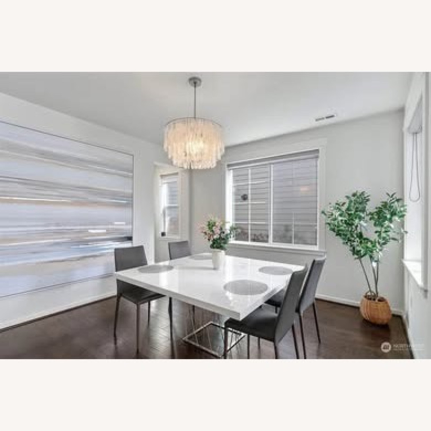 White Lacquer Dining Table - image-0