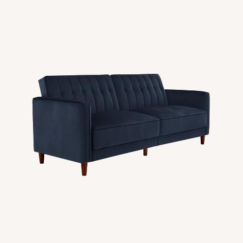 Used Wayfair Blue Fabric 2 Seater Sofa for sale on AptDeco