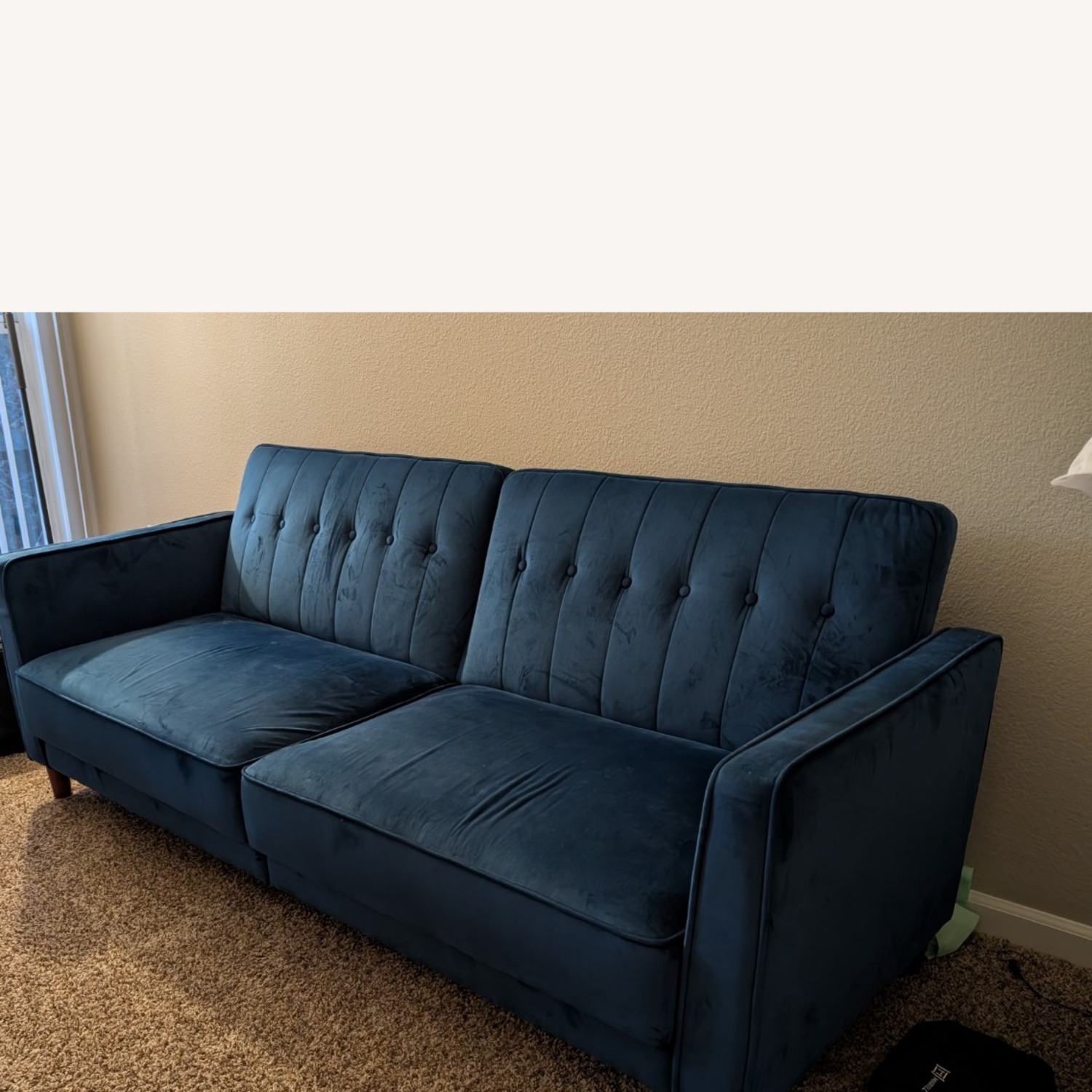 Wayfair Blue Fabric 2 Seater Sofa - image-7
