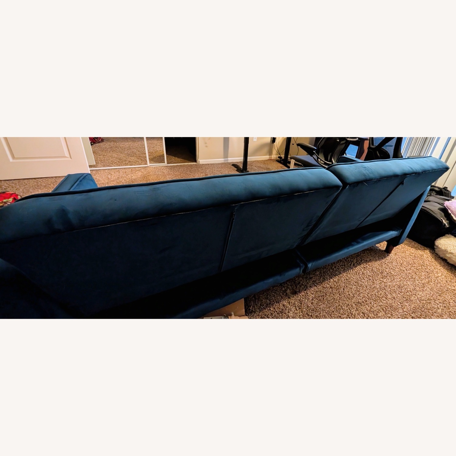 Wayfair Blue Fabric 2 Seater Sofa - image-6