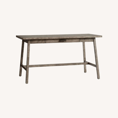 Used Pottery Barn Mateo Light Gray Wood Desk for sale on AptDeco