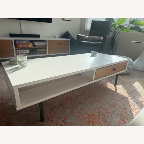 Used Article Bios White Wood Coffee Table for sale on AptDeco