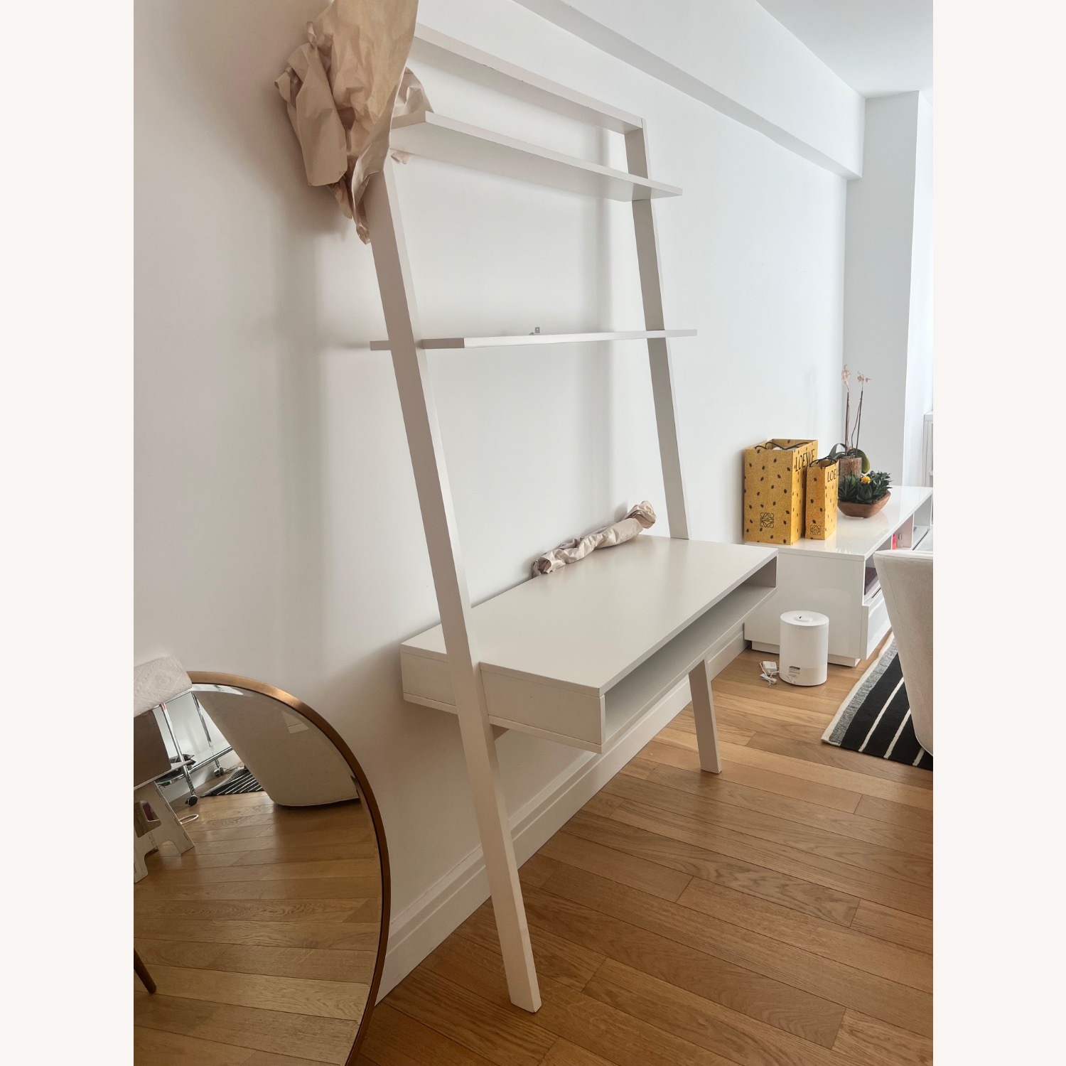 CB2 Stairway White Wood Desk - image-2