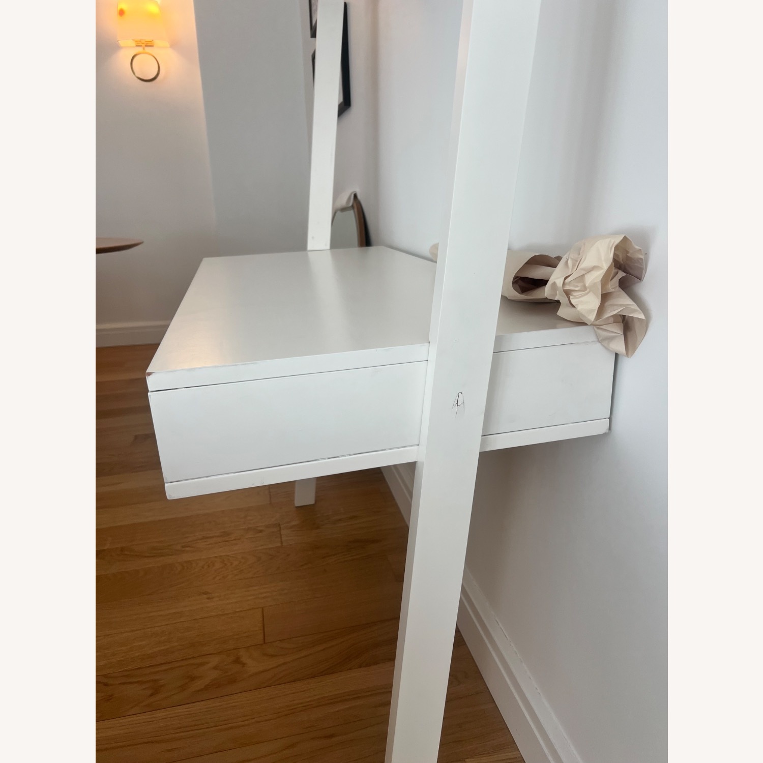 CB2 Stairway White Wood Desk - image-4