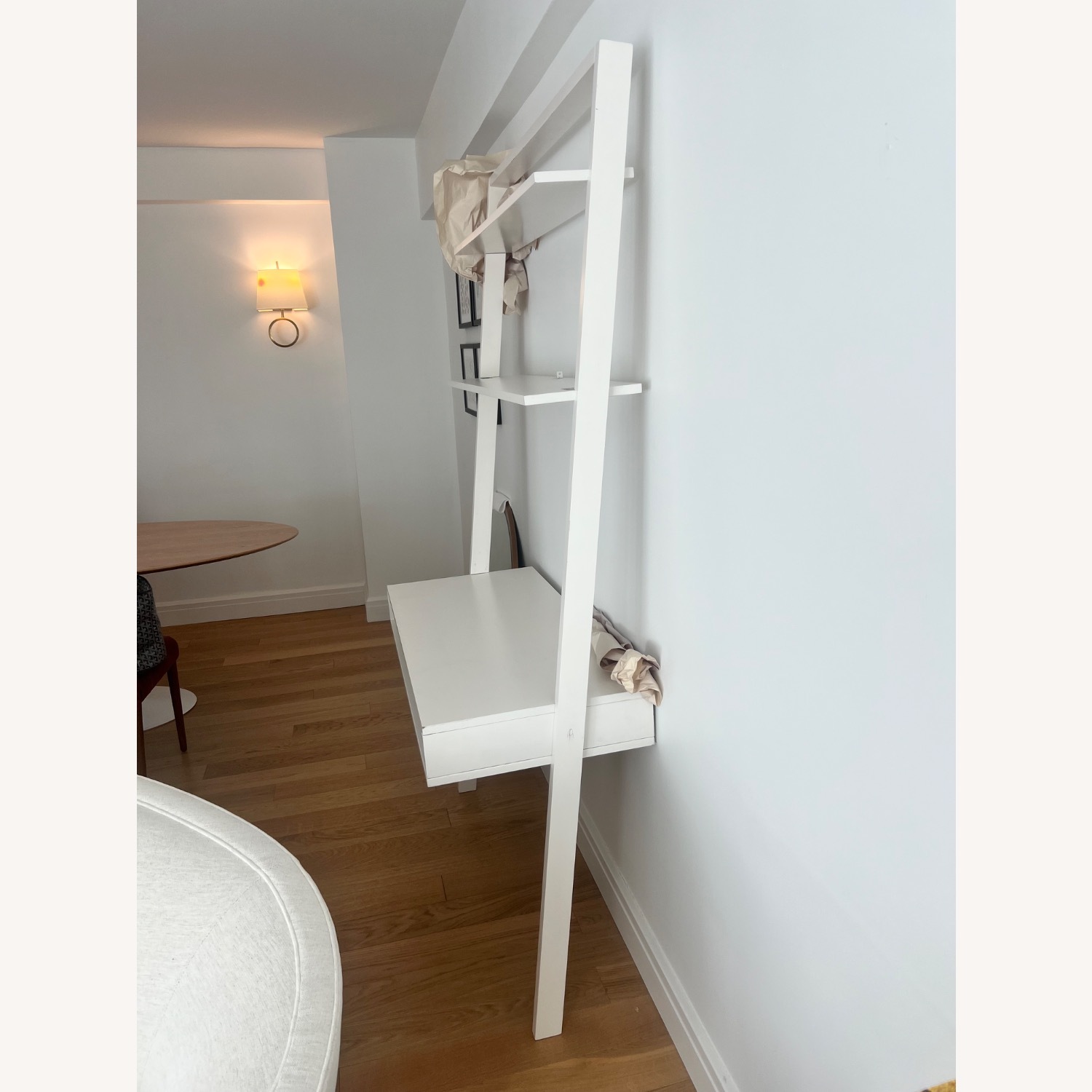 CB2 Stairway White Wood Desk - image-3