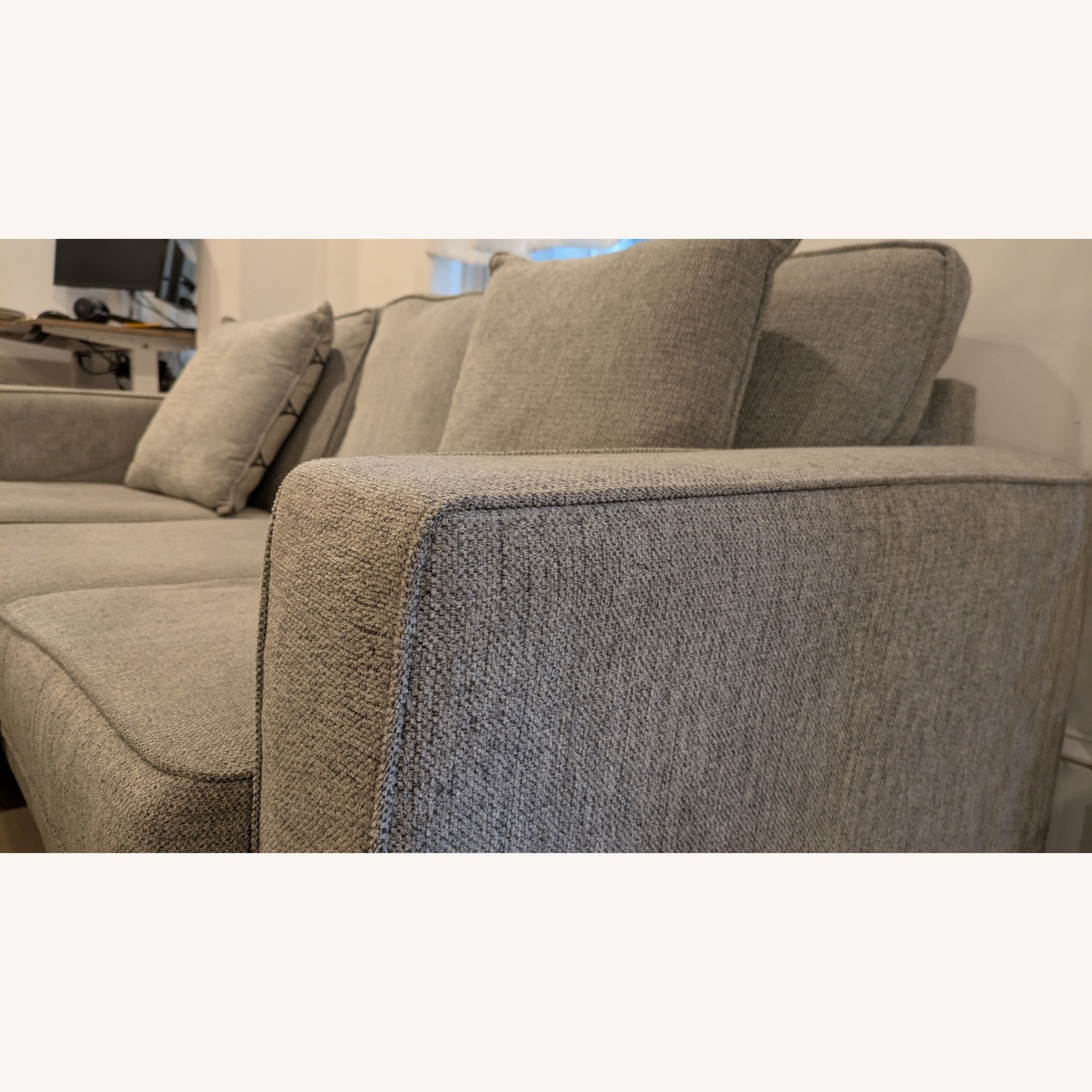 Raymour & Flanigan Light Gray 2 Piece Sectional - image-3