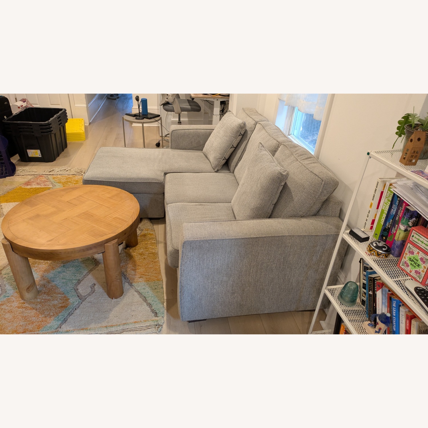 Raymour & Flanigan Light Gray 2 Piece Sectional - image-2