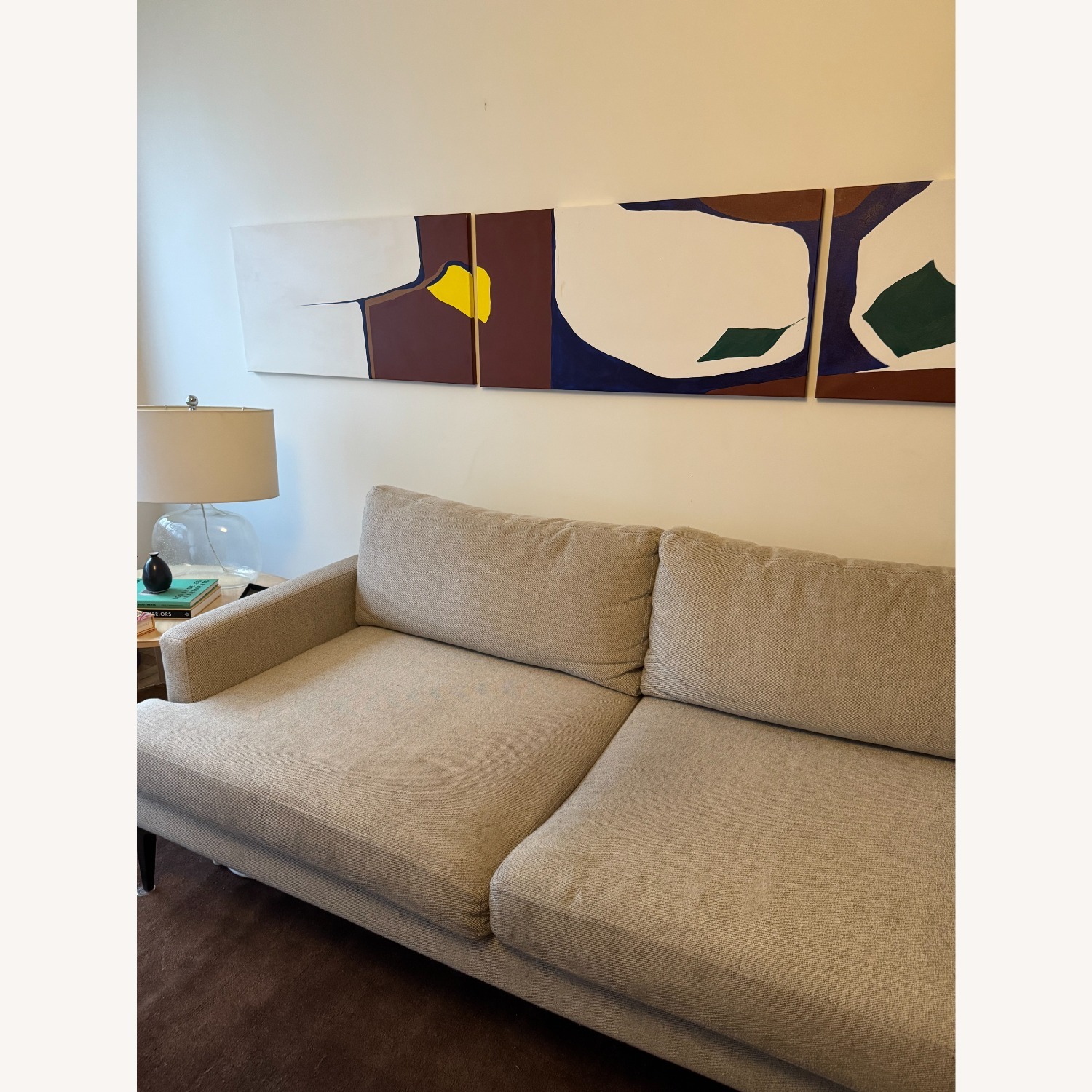 West Elm Andes Light Gray Fabric 2 Seater Sofa - image-6