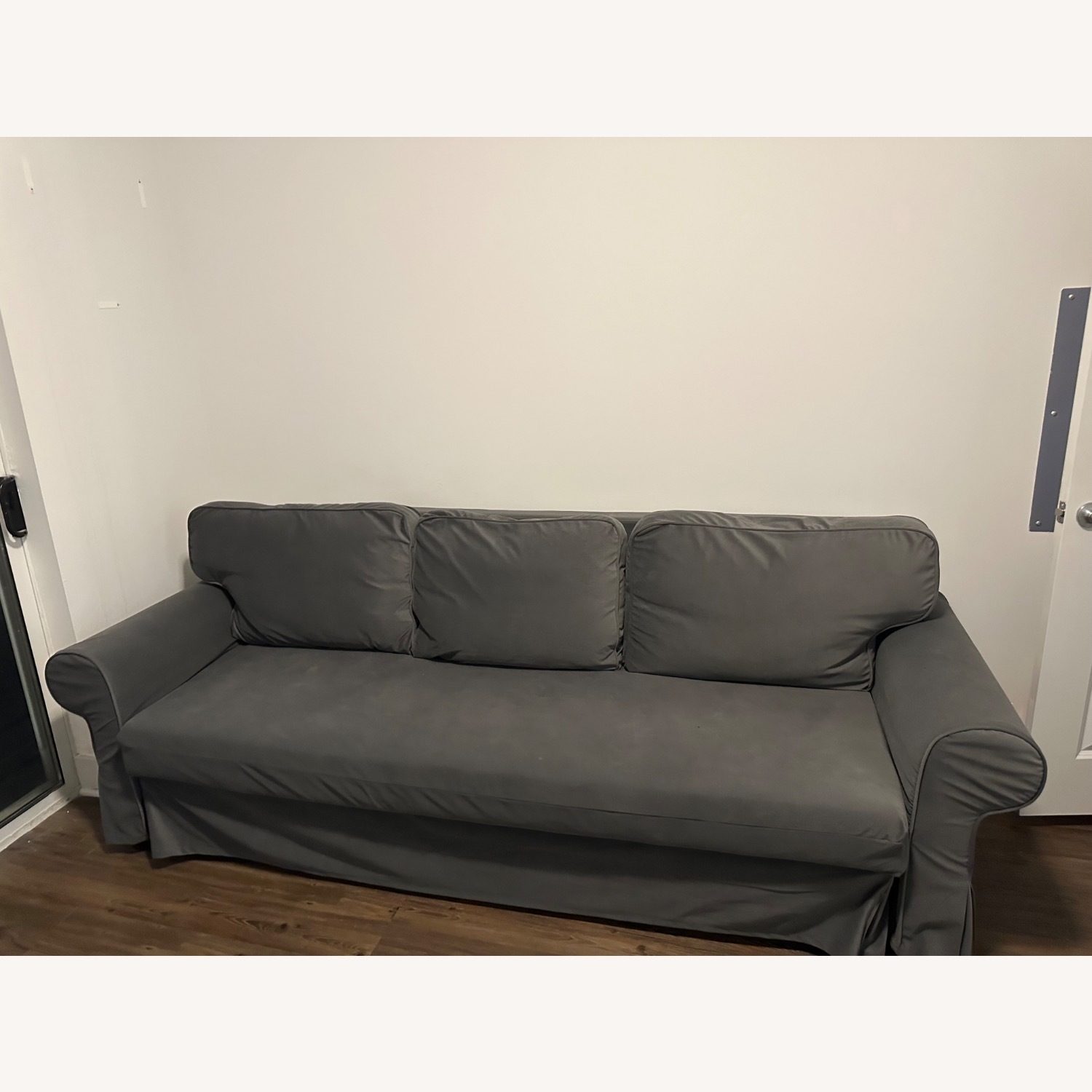 IKEA Dark Gray Fabric Sleeper Sofa - image-1