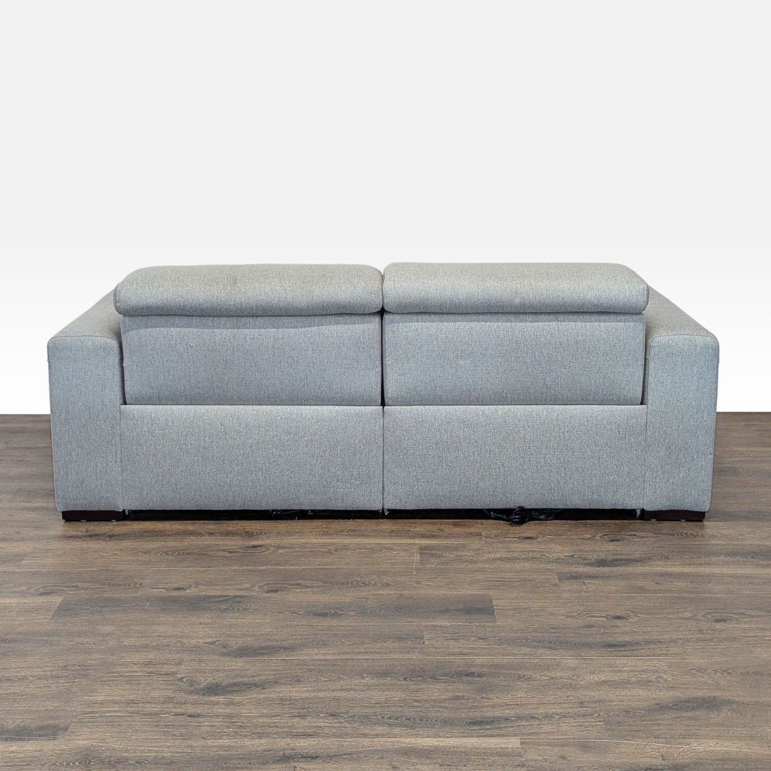 Macy Nevio Modern Light Gray Power Reclining Sofa - image-5