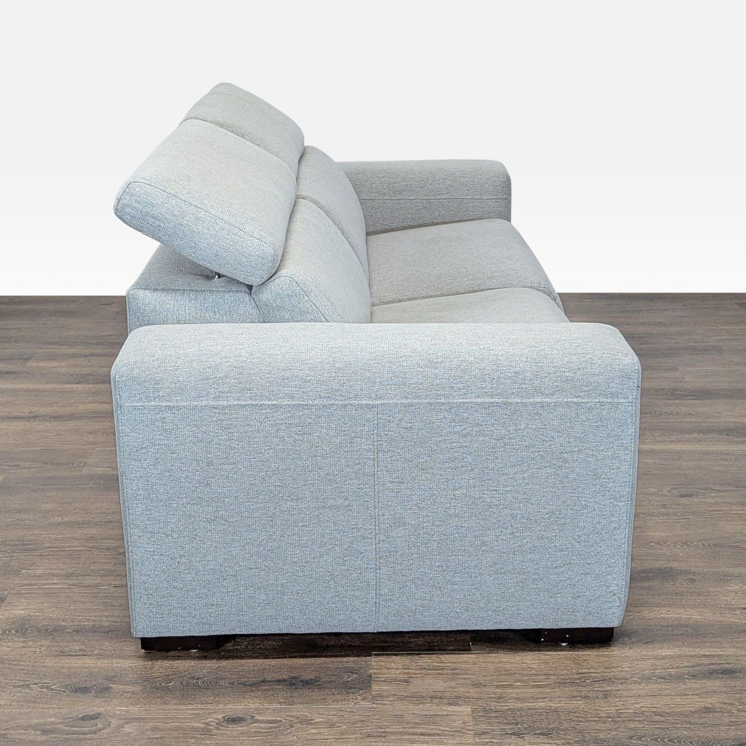 Macy Nevio Modern Light Gray Power Reclining Sofa - image-4