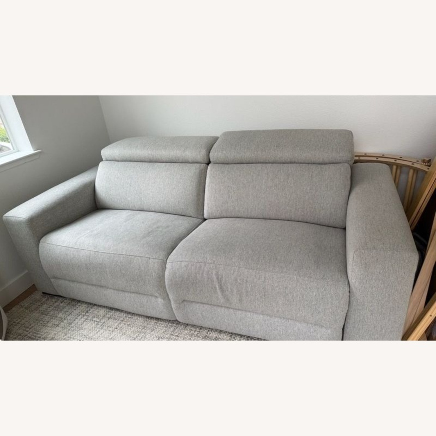 Macy Nevio Modern Light Gray Power Reclining Sofa - image-9