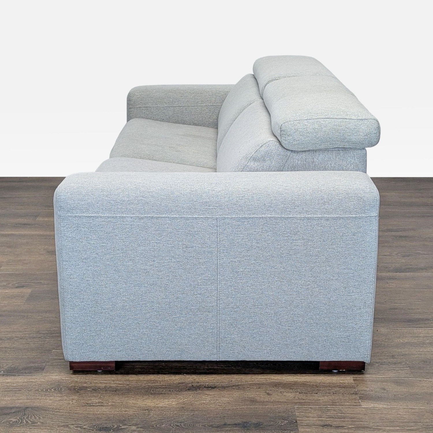 Macy Nevio Modern Light Gray Power Reclining Sofa - image-6