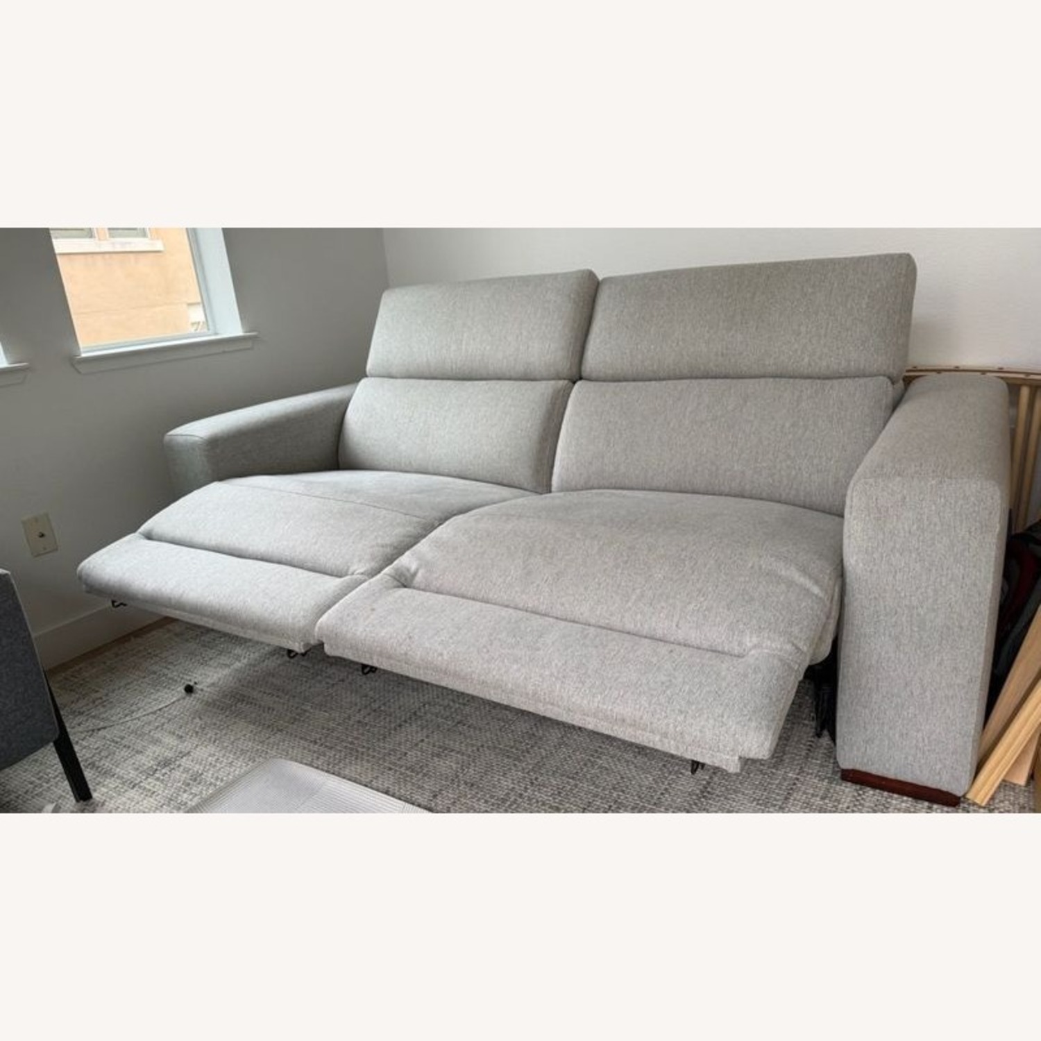 Macy Nevio Modern Light Gray Power Reclining Sofa - image-11