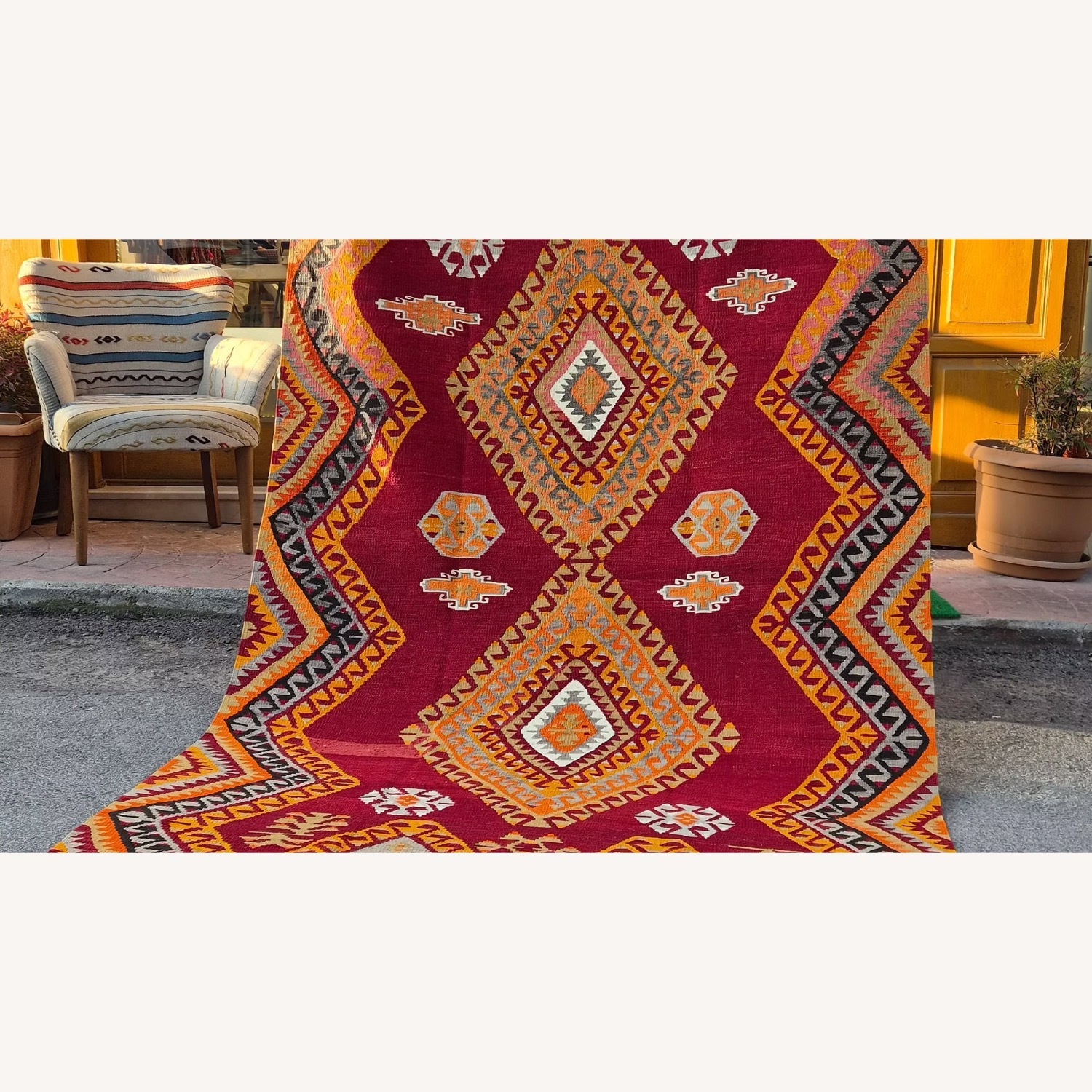 Vintage/Antique Finds Red Area Rug 5' x 8' - image-2