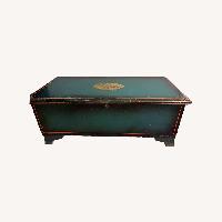 Vintage/Antique Blue Wood Chest