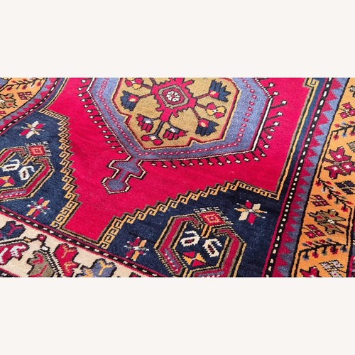 Used Turkish Red Wool Oriental Runner Rug 1940s for sale on AptDeco