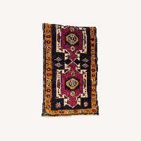 Vintage Turkish Small Oriental Area Rug 2x3