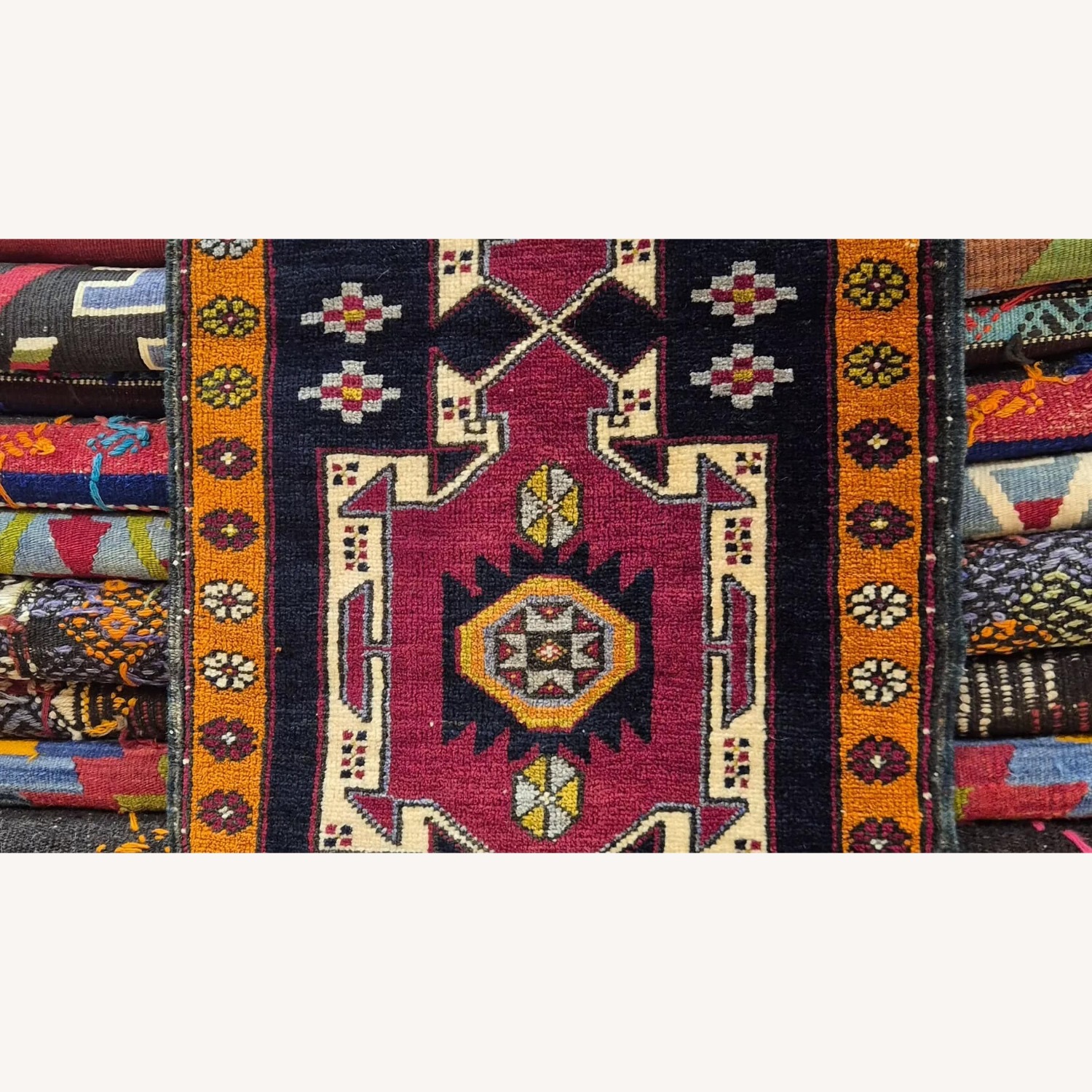 Vintage Turkish Small Oriental Area Rug 2x3 - image-3