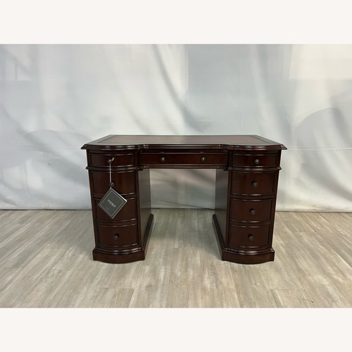 Used Hooker Furniture Cherry Knee-Hole Bow Front Desk for sale on AptDeco