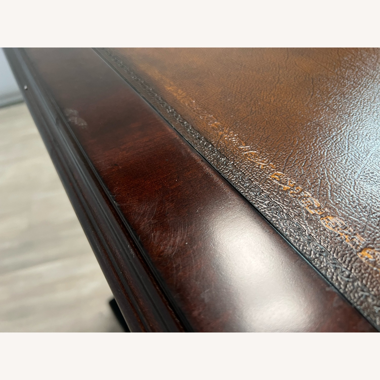 Hooker Furniture Cherry Knee-Hole Bow Front Desk - image-10