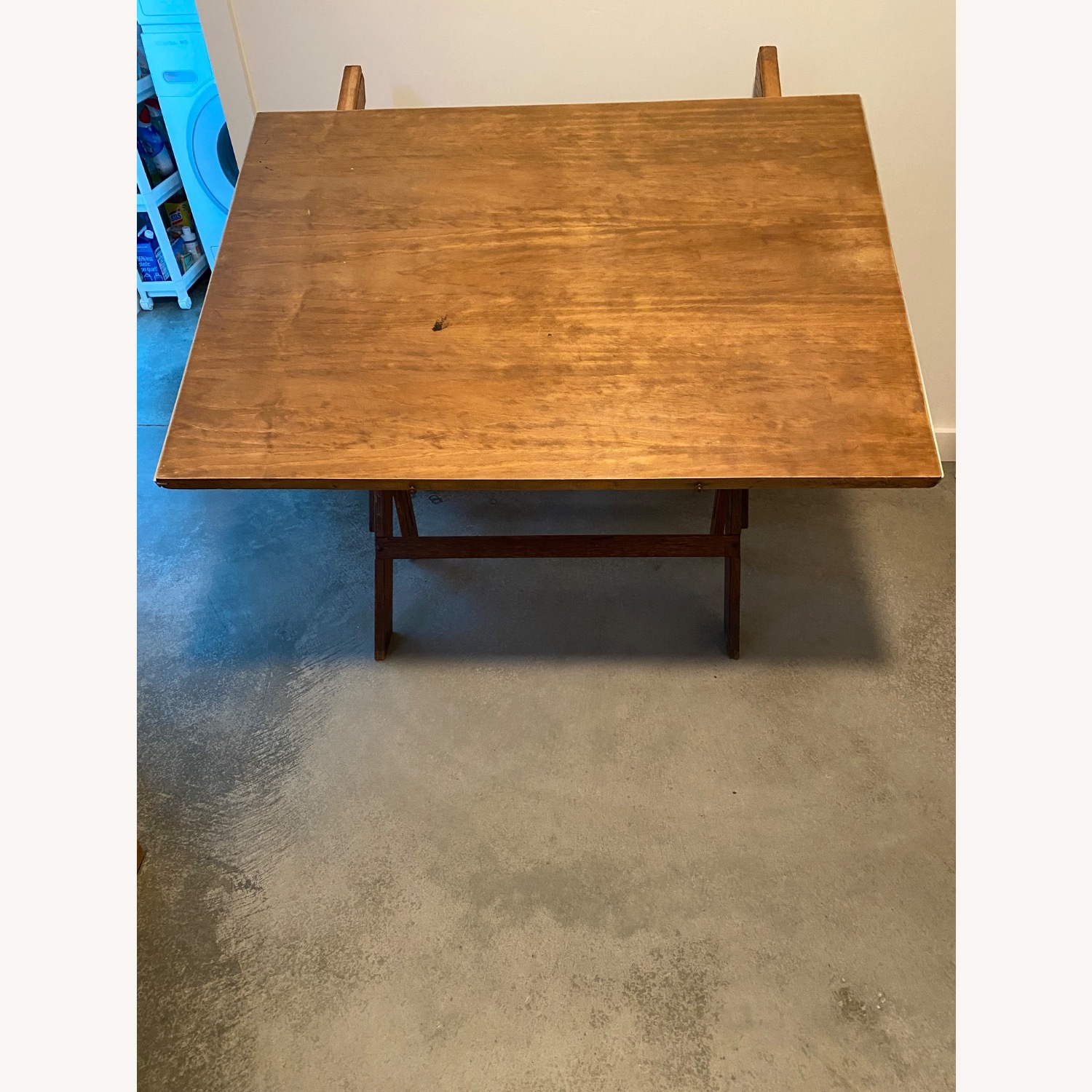 Antique Wood Drafting Table Circa 1980s - image-1