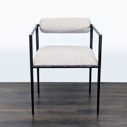 Used Pewter Custom Dining Chair for sale on AptDeco