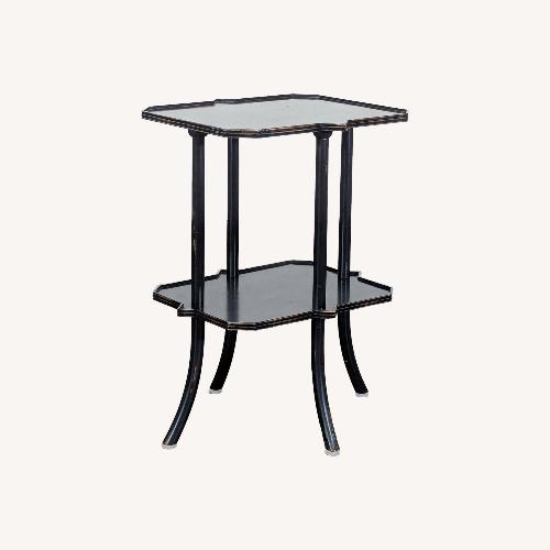 Used Two Tier Side Table with Distressed Finish	 for sale on AptDeco